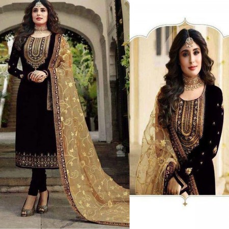 Kritika Kamra Block Georgette Embroidery Salwar Kameez (KB02)